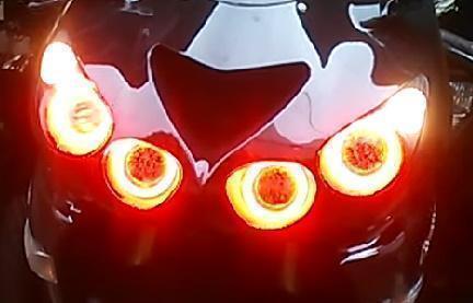 カワサキ純正ヘッドライトユニット　左右セット　LEDイカリング加工済　ZX14R