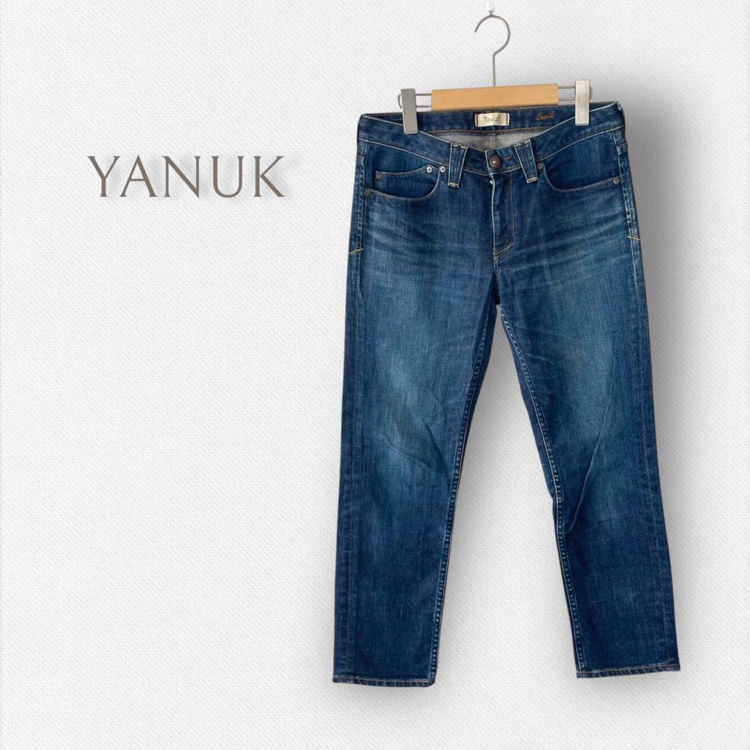 E6054Y【YANUK/ヤヌーク】ストレートデニム セシル ロゴボタン