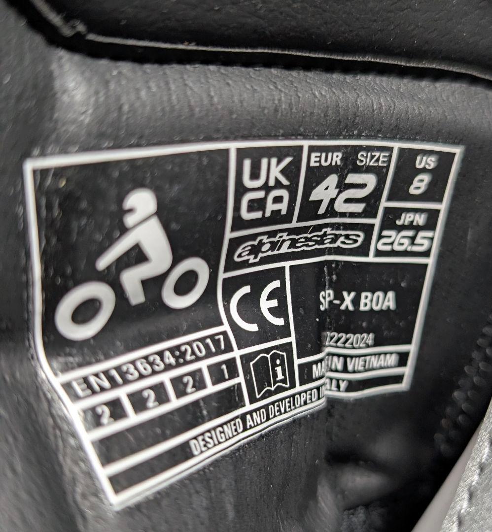 ▼お値下げ✦新品　alpinestars ツーリング アジアSP-X　 26.5