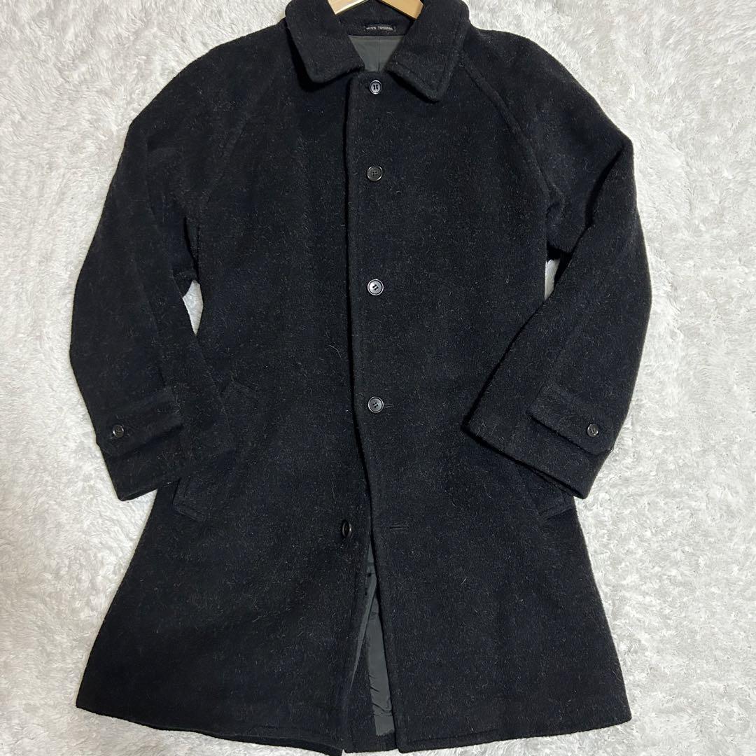 希少美品✨メンズティノラス　ステンカラーコート　アルパカ混　黒　Mサイズ