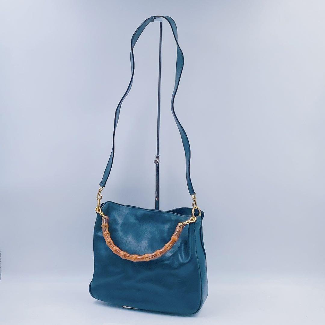 6FM74 GUCCI グッチ ショルダーバッグ ハンドバッグ バンブー