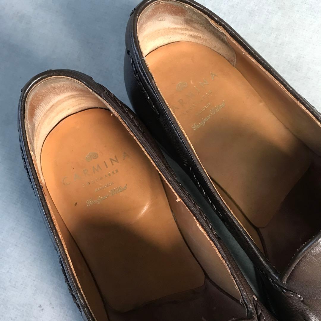 美品 Carmina タッセルローファー 8.5 カルミナ ブラウン | ledomati.rs