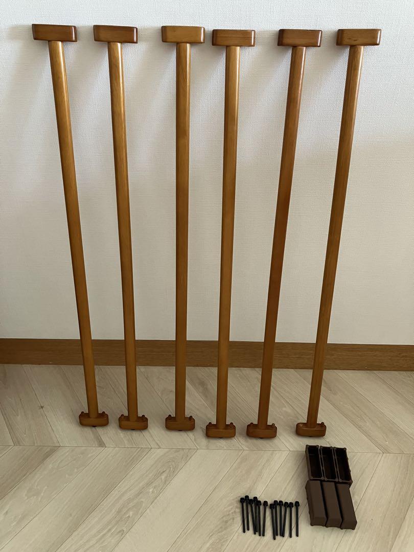 リッチェル ペット用 木製3WAYサークル 6面90H ブラウン　屋根面１枚付