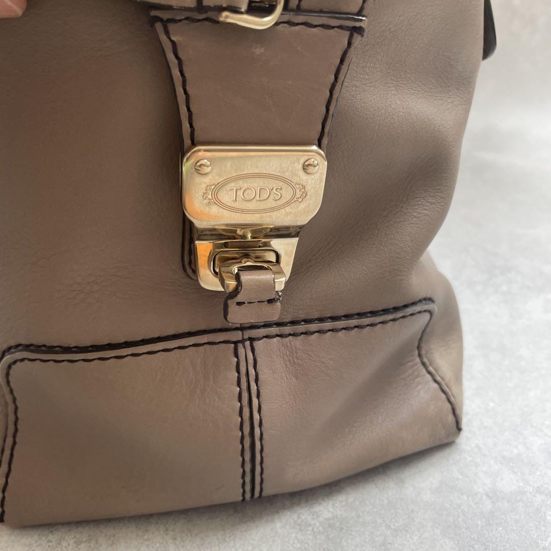 トッズ TOD'S Dスタイリング2wayハンドバッグ グレージュ