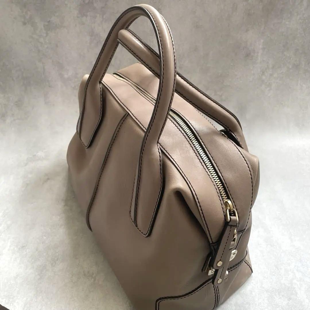 トッズ TOD'S Dスタイリング2wayハンドバッグ グレージュ