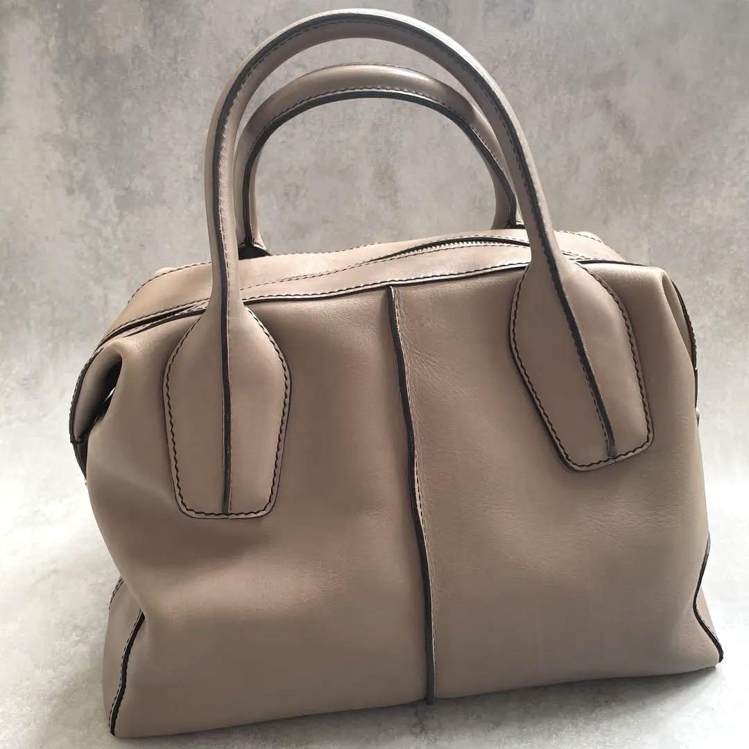 トッズ TOD'S Dスタイリング2wayハンドバッグ グレージュ
