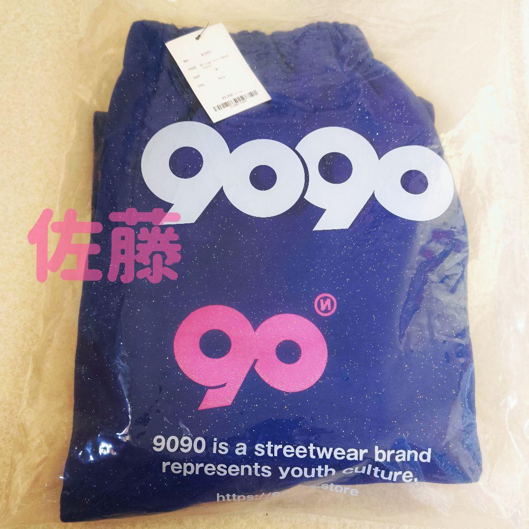 Mサイズ　90 Logo Girl Sweat Pants　ネイビー　ラメ入り