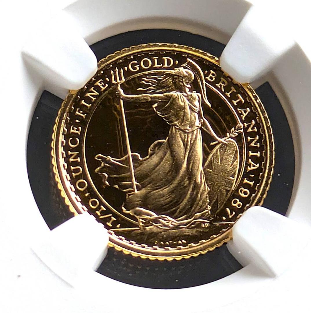 1987年 イギリス ブリタニア 10ポンド金貨 PF69UCAM ゴールド