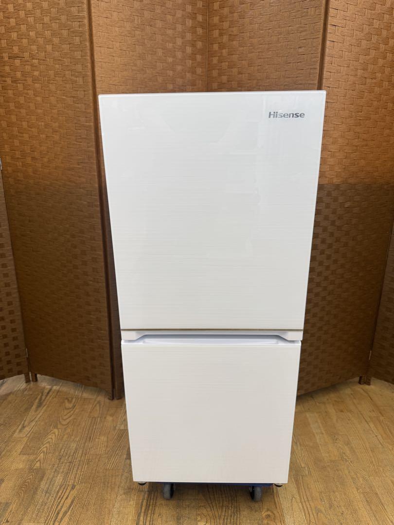 F033 Hisense 2ドア　冷蔵庫　ガラス扉　2020年　134L