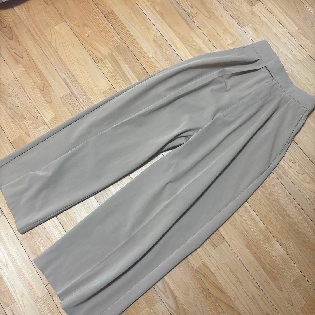 yori shiroconダブルタックバギーパンツ キャメル 34S Yori DECORATOM_COM_BR