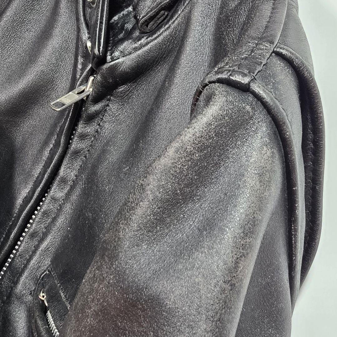 USA製 Schott 641E シングル ライダースジャケット 本革 希少32