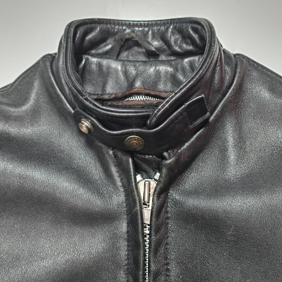 USA製 Schott 641E シングル ライダースジャケット 本革 希少32