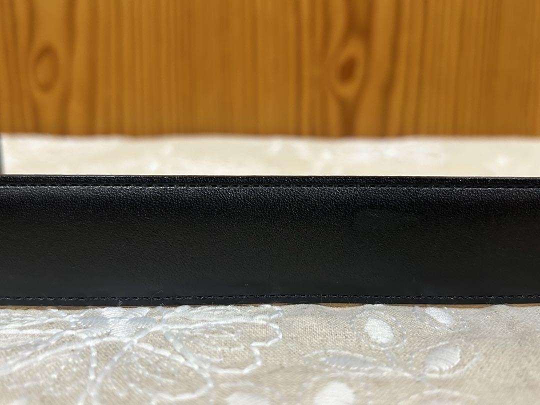 【新品未使用】イヴサンローラン　ベルト　黒　メンズ　レザーベルト YSL