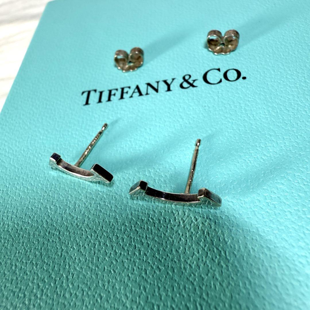 美品 Tiffany ティファニー Tスマイル ピアス シルバー925 ペア