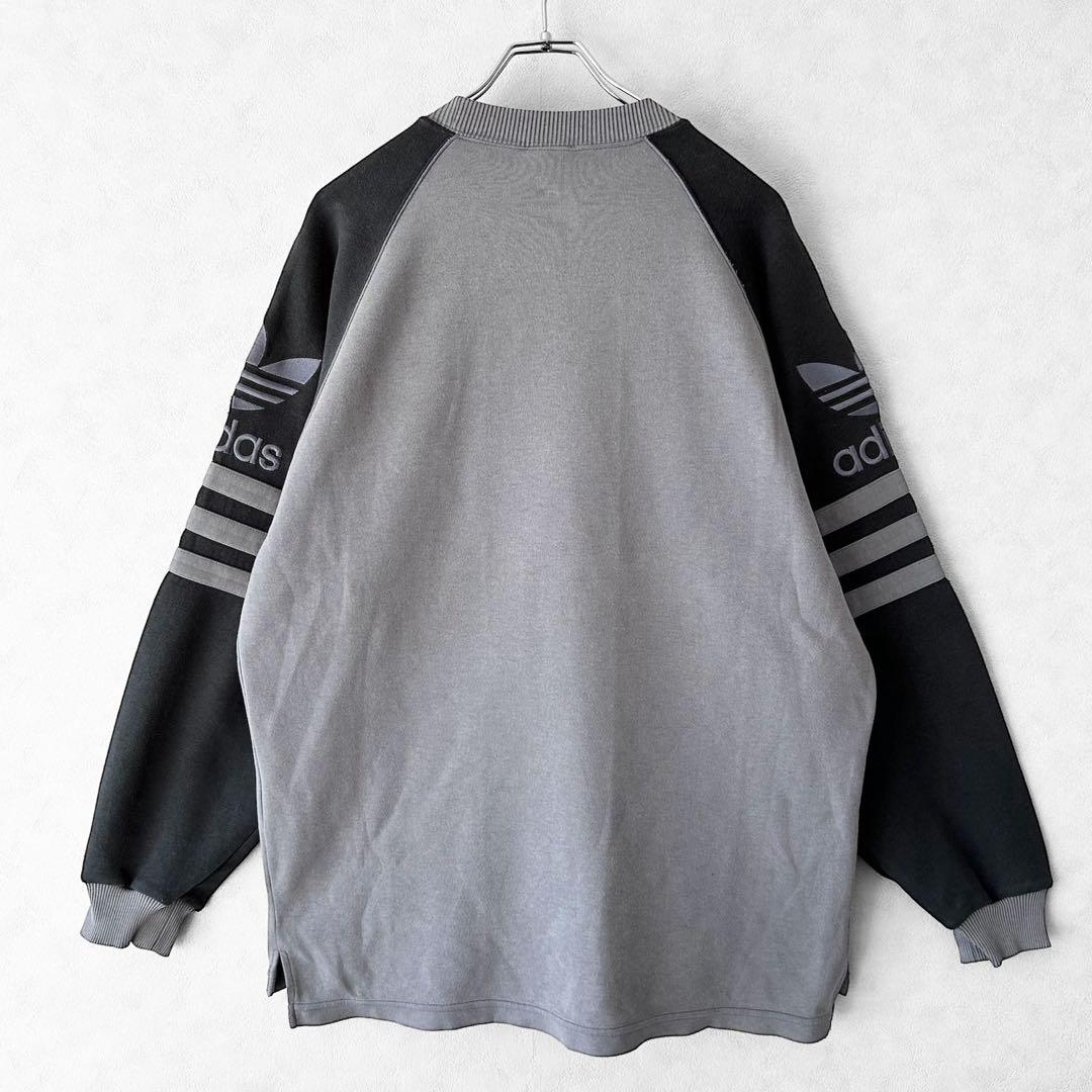 adidas アディダス 刺繍 トレーナー 銀タグ 90s adidas アディダス 銀タグ 刺繍 トレフォイル ロゴ スウェット