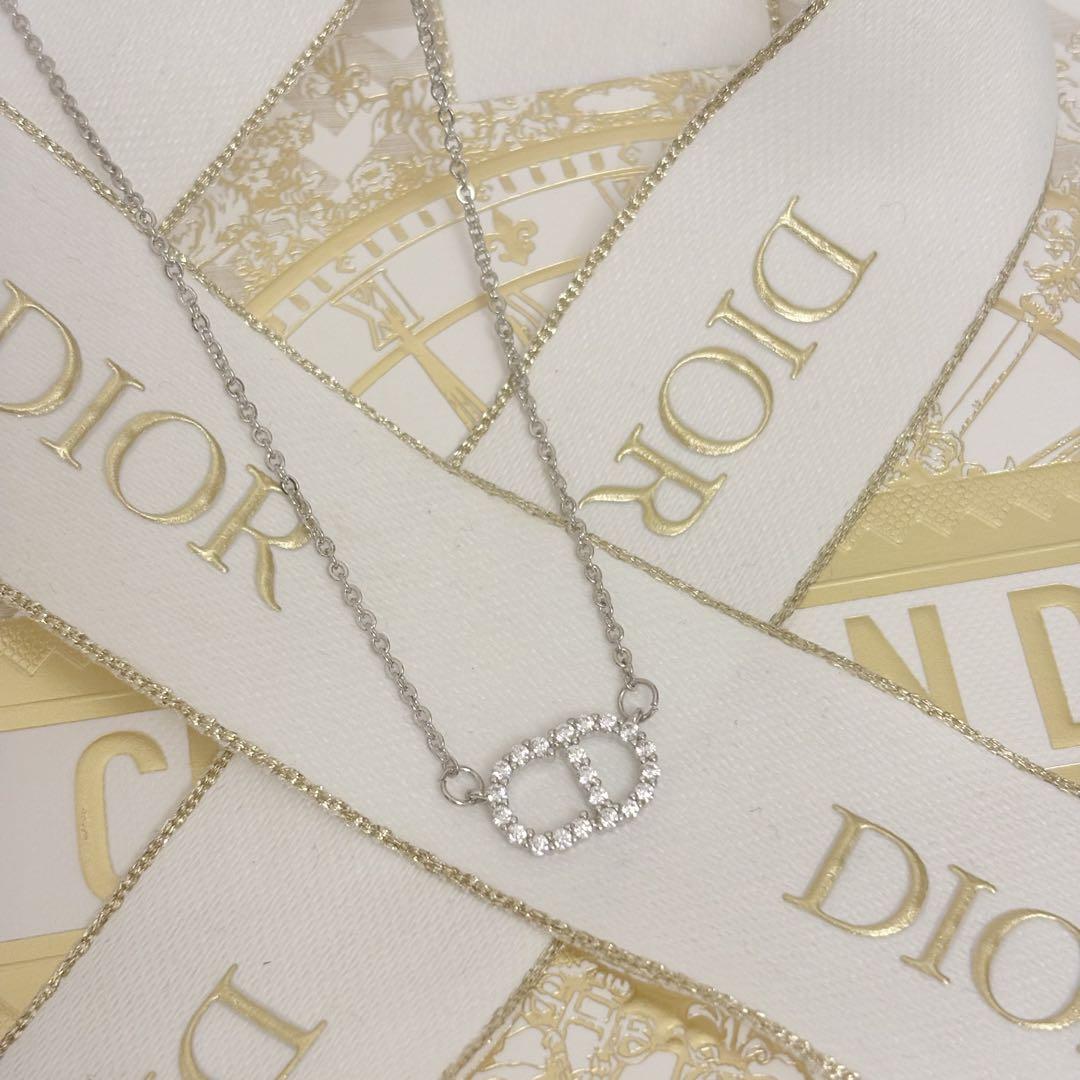 残りわずか】 Dior CD ネックレス ストーン シルバー - メルカリ