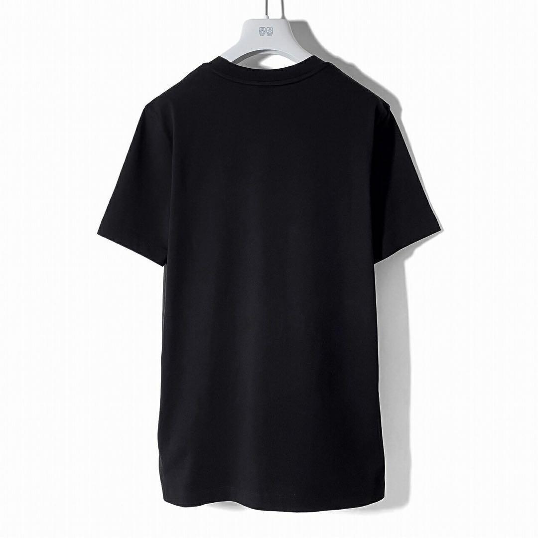 モンクレール コットンTシャツ ブラック モンクレール 23年 コットン×ポリウレタン Tシャツ XL メンズ