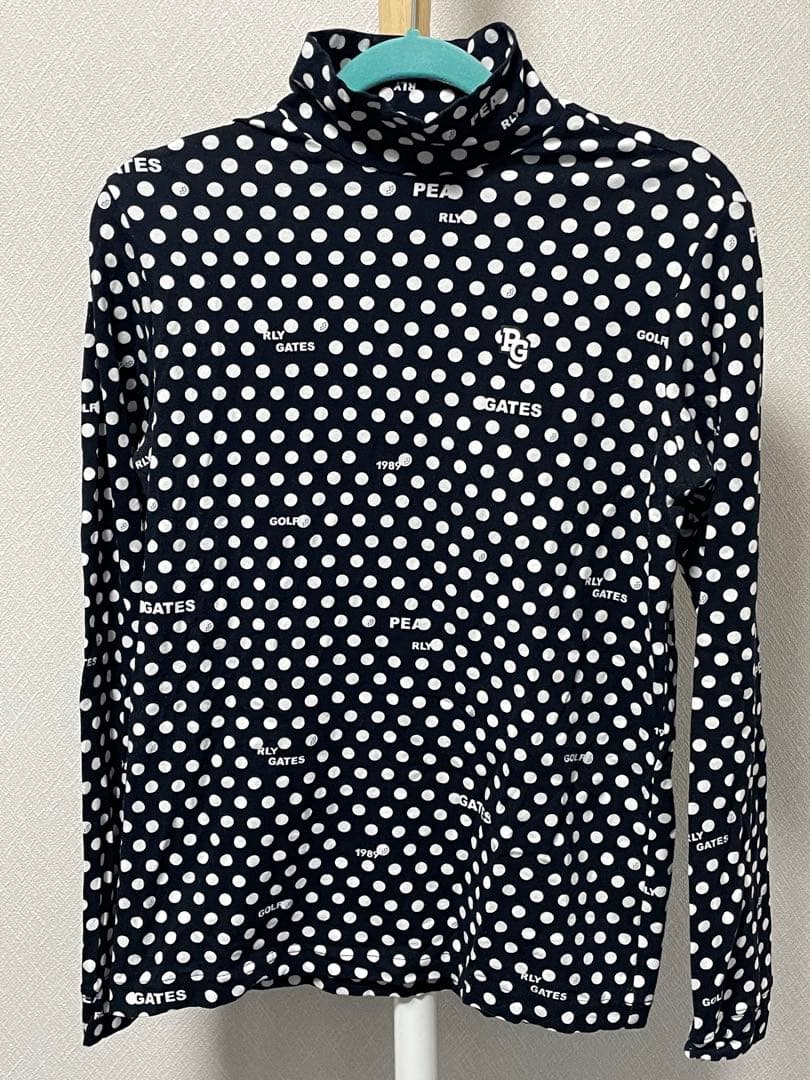 ＜未使用＞【パーリーゲイツ】長袖ハイネックカットソー　ネイビー