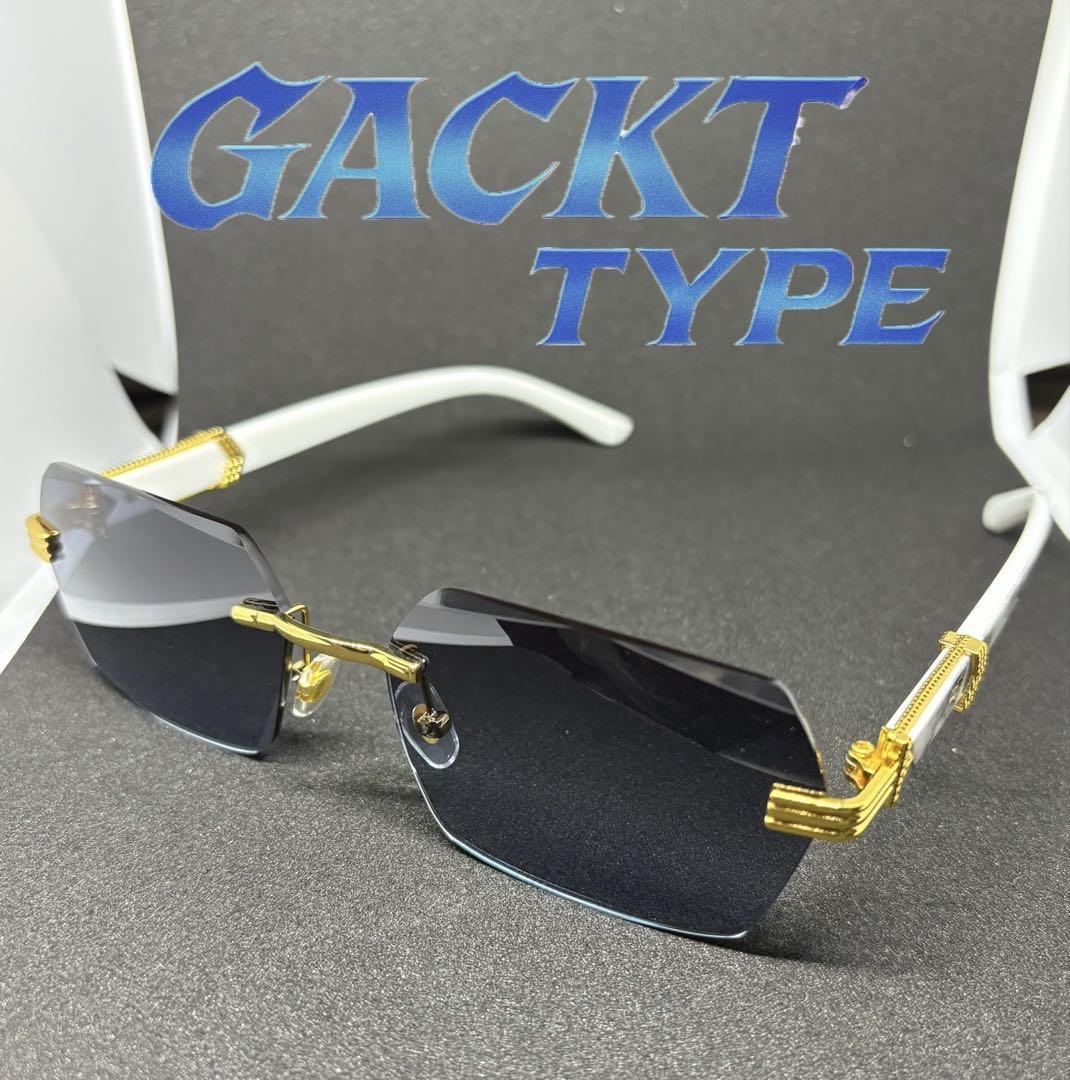 GACKTさん着用タイプリムレスサングラス タイムセール!GACKT着用風□サングラス□リムレス□ネイビー