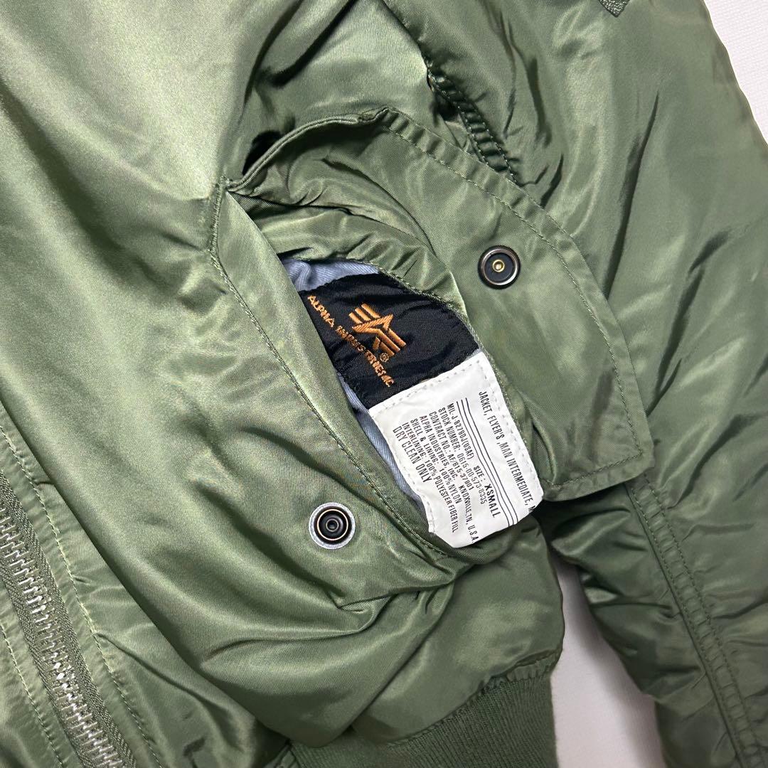 【極美品】ALPHA INDUSTRIES MA-1 カーキ セージグリーン 【極美品】ALPHA INDUSTRIES MA-1 カーキ セージグリーン