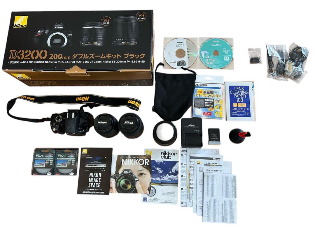 Nikon D3200 200mmダブルズームキット ブラック