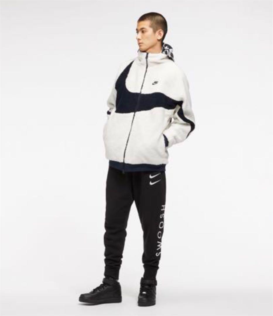 日本製国産 新品 NIKE ナイキ フルジップ スウォッシュ ボアジャケット ホワイト S agUuW-m68101721473 新作お買い得