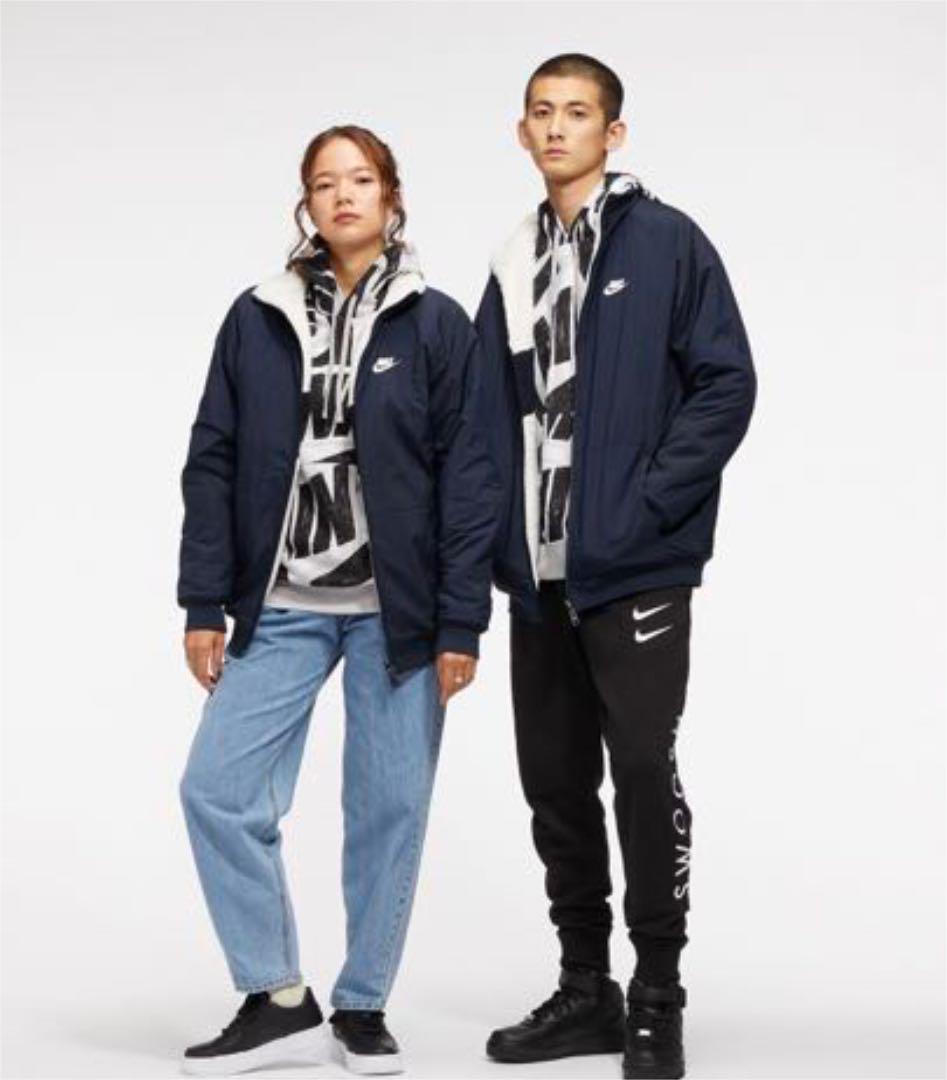 日本製国産 新品 NIKE ナイキ フルジップ スウォッシュ ボアジャケット ホワイト S agUuW-m68101721473 新作お買い得