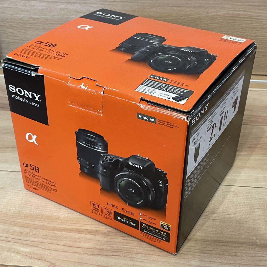 【美品】SONY 一眼レフカメラ　α58 ダブルレンズキット付き