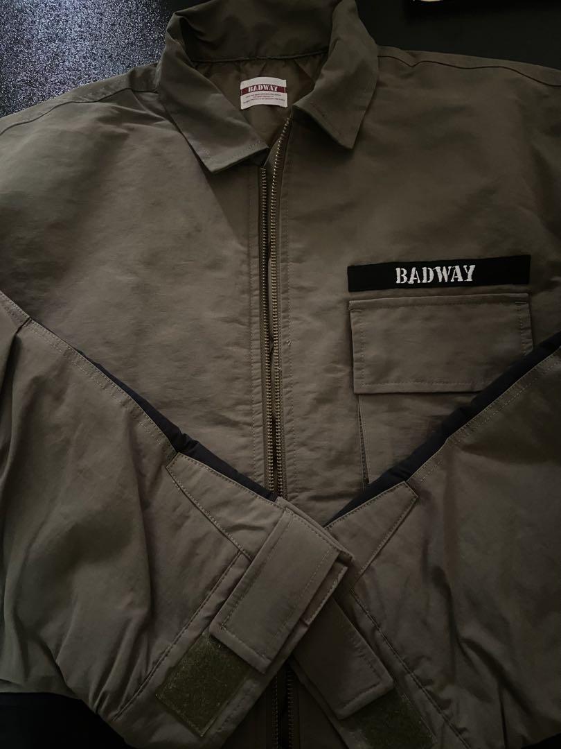 BADWAY military cut back jacket メンズ L