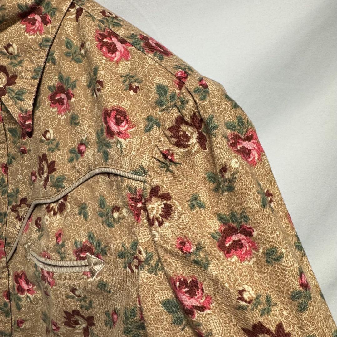 RALPH LAUREN ウエスタンシャツ　花柄　ヨーク　ウエスタンコア　19