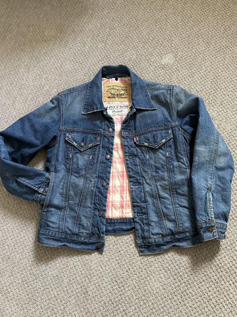 リーバイス Levi’s Red ファー付デニム ジャケット USED加工