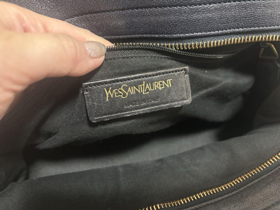 SAINT LAURENT★ハンドバッグ★ネイビー★レシートあり SAINT LAURENT☆ハンドバッグ☆ネイビー☆レシートあり