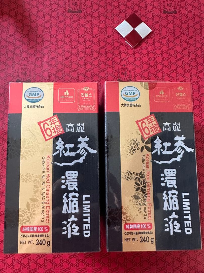 一和紅参6年根高麗紅参濃縮液リミテッド240g x 2個