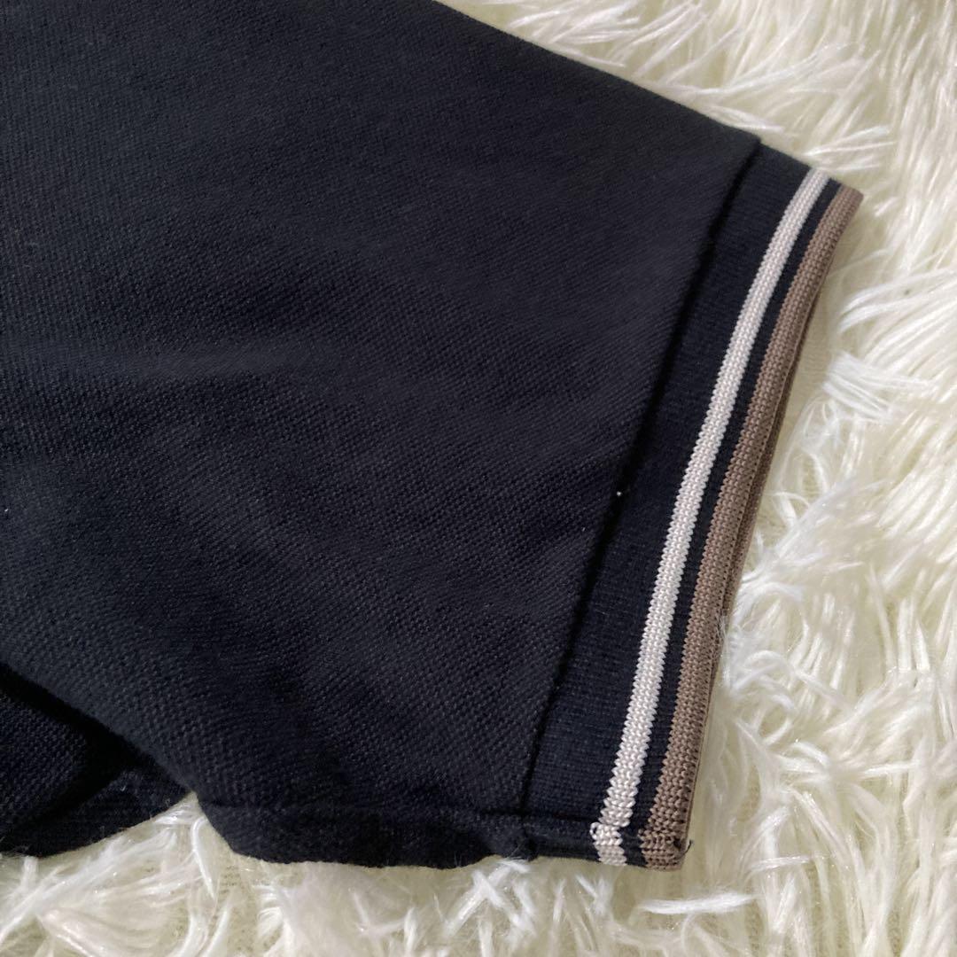 【大人気】フレッドペリー Fred perry ポロシャツ 黒 ビッグサイズXL