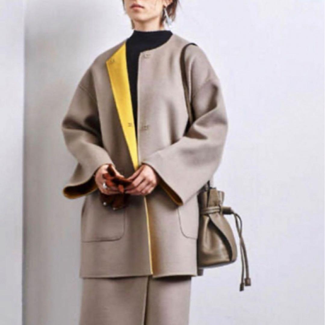 UNITEDARROWS ユナイテッドアローズ バイカラーリバーミドルコート36
