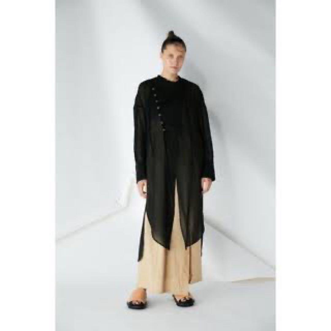 「高評価！」注目のレビュ ENFOLD シアーシャツワンピース 羽織 黒 - メルカリ トップス