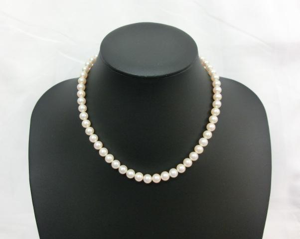 本真珠 あこや真珠 ネックレス 7mm玉 シルバー金具