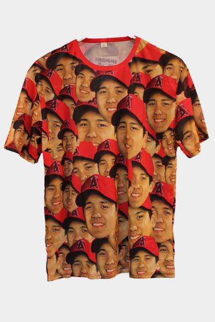 大谷翔平選手　顔だらけTシャツ　XL　　米国輸入正規品 未使用
