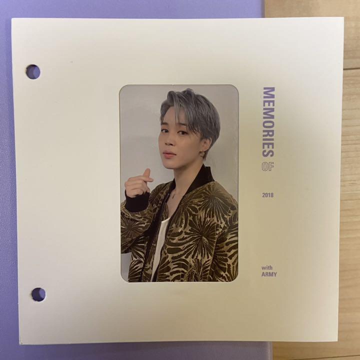 BTS MEMORIES OF 2018 Blu-ray ジミン BTS JIMIN MEMORIES OF 2018 Official Photocard With mount Blu