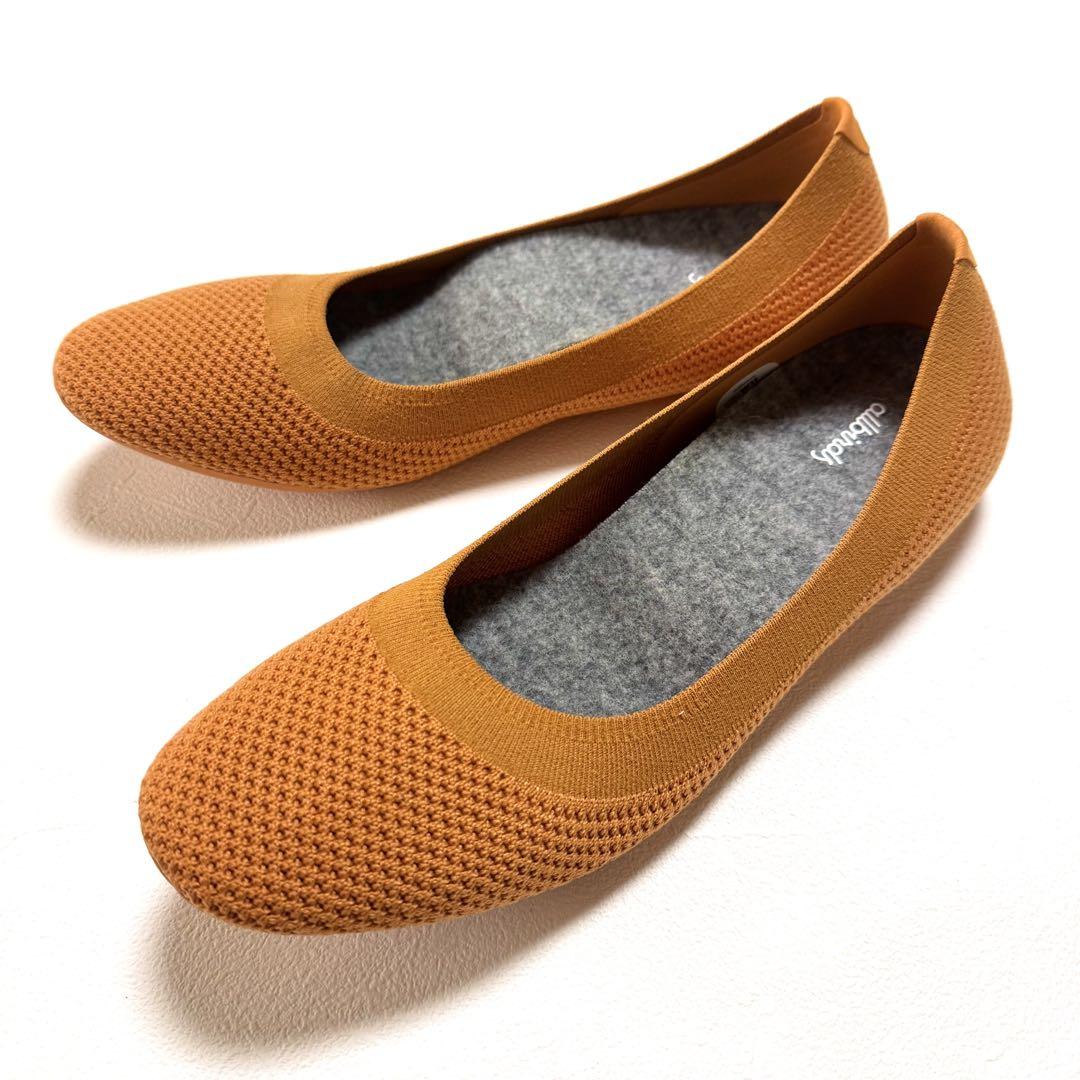美品♡allbirds ネイビー　オレンジ　フラットシューズ 二足セット