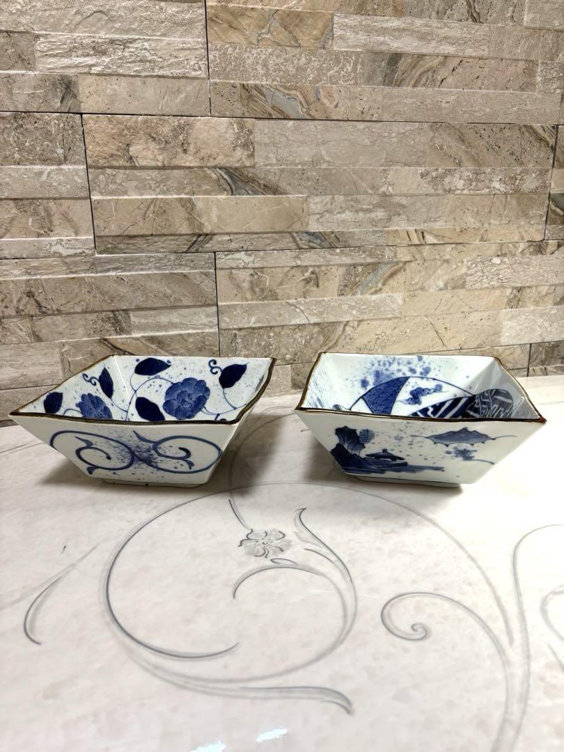 福泉窯　角皿　2点セット