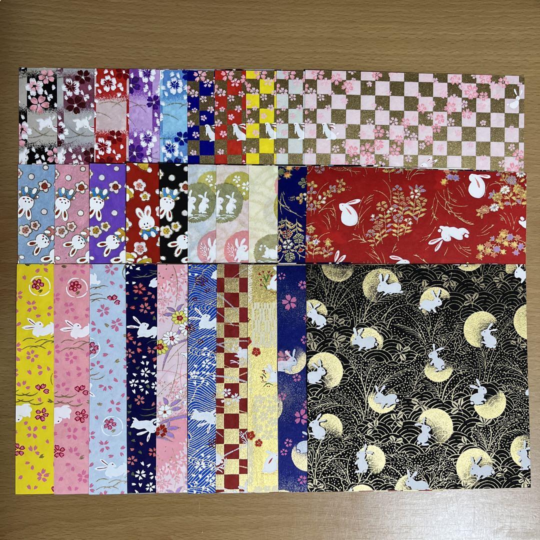 友禅和紙 うさぎ柄 15cm角  30枚