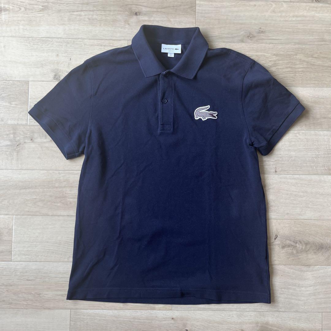 【目立った汚れなし】LACOSTE ネイビー ポロシャツ US Ｌ