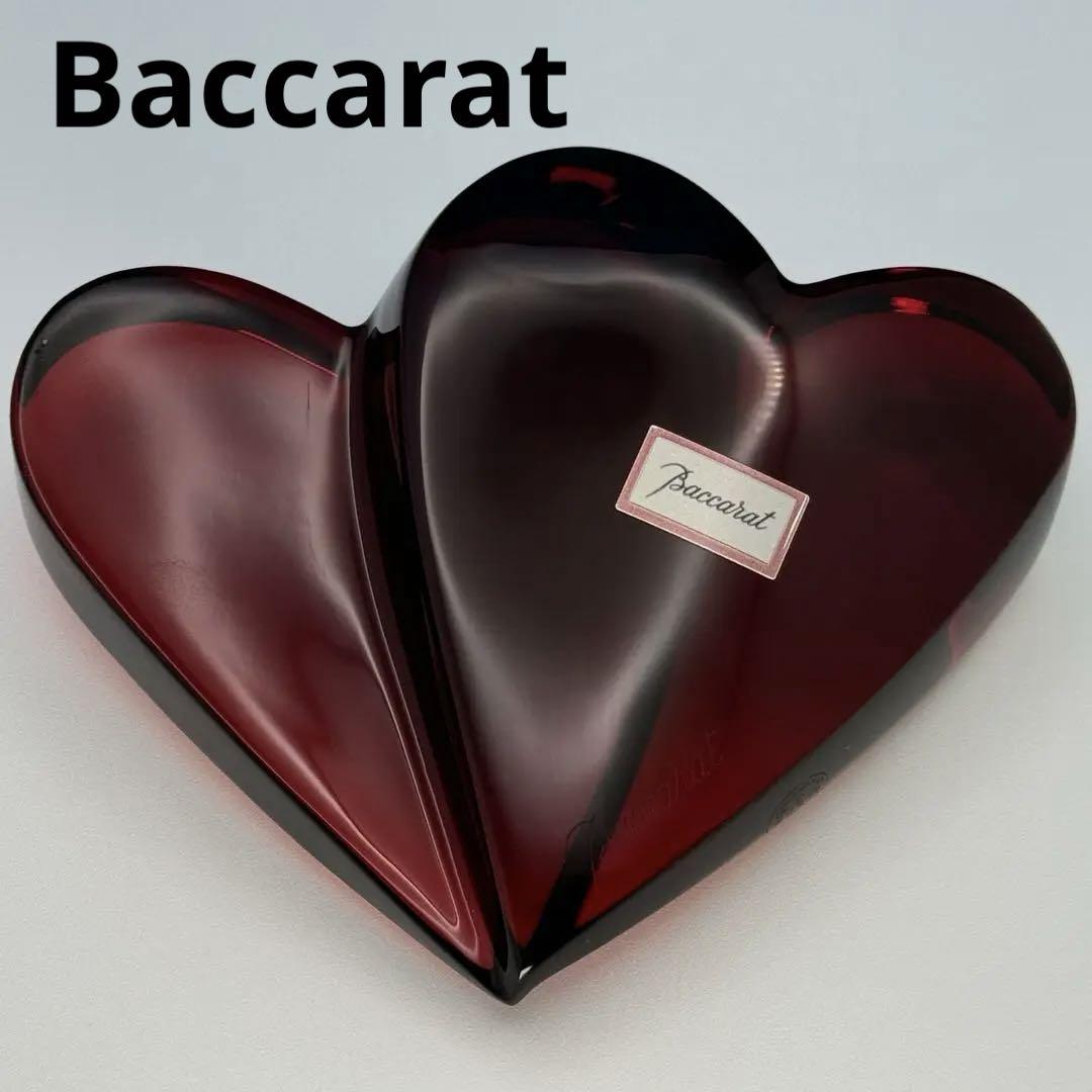 Baccarat バカラ ペーパーウェイト W ハート レッド オーナメント