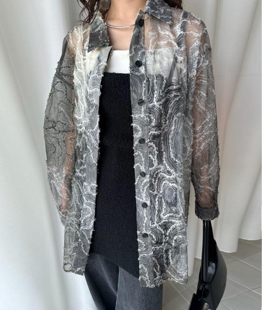トップス Ameri vintage RIPPLE SHAGGY ART SHIRT