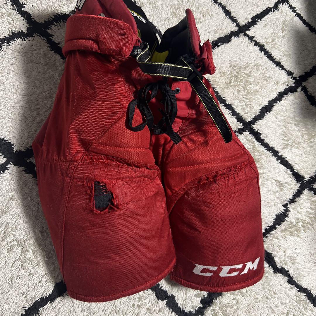 CCM SUPER TACKS アイスホッケーパンツ　防具　赤　SR S