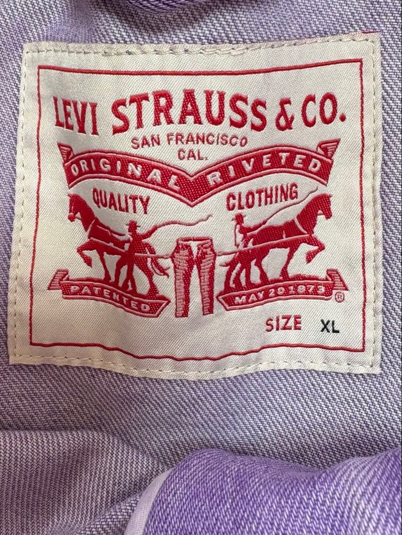 Levi’s ハーフジップ デニムアノラック パープル XLXL LL Levi s KANDAIZUMI_COM