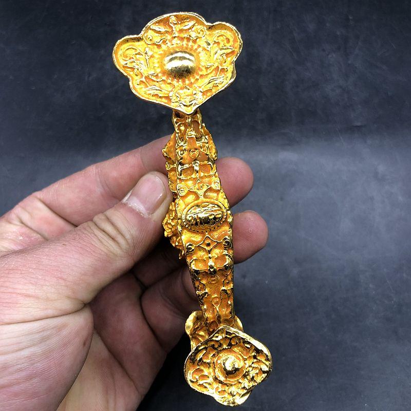 一番の 茶道具 稀少品 銅器 如意 重厚 置物 美術品 工芸品 極細工 工芸品