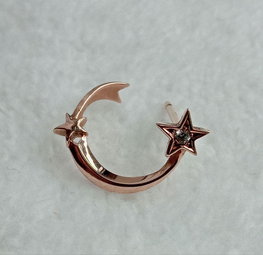 STAR JEWELRY K10 ピンクゴールド　ピアス　片方のみ　キャッチ無し