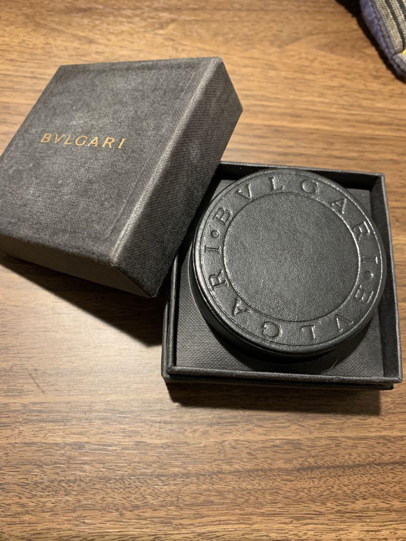 BVLGARI ブラック レザーリングボックス　箱付き